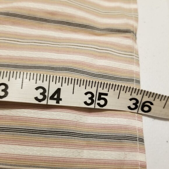 BURBERRY London Button up Shirt Mens 16.5R Cotton Multicolor Stripes Office - Picture 9 of 10